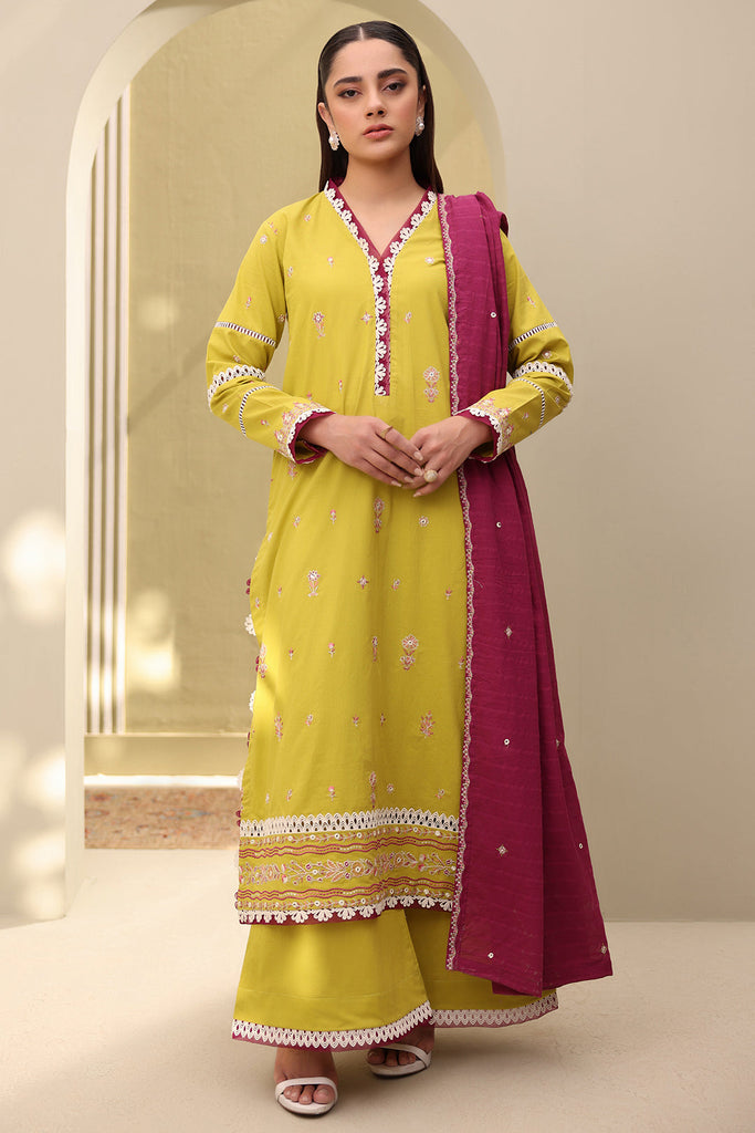 Zellbury Embroidered 3PC Lawn – W0819
