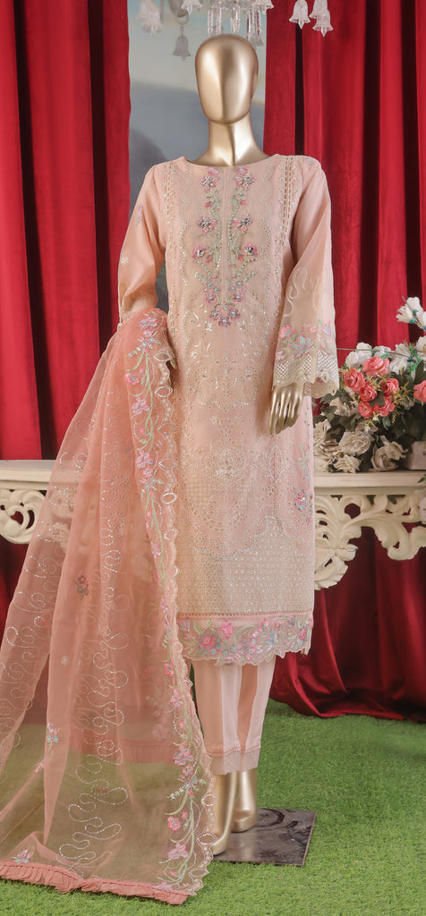 Ready to Wear Peach Chiffon Pakistani Suit