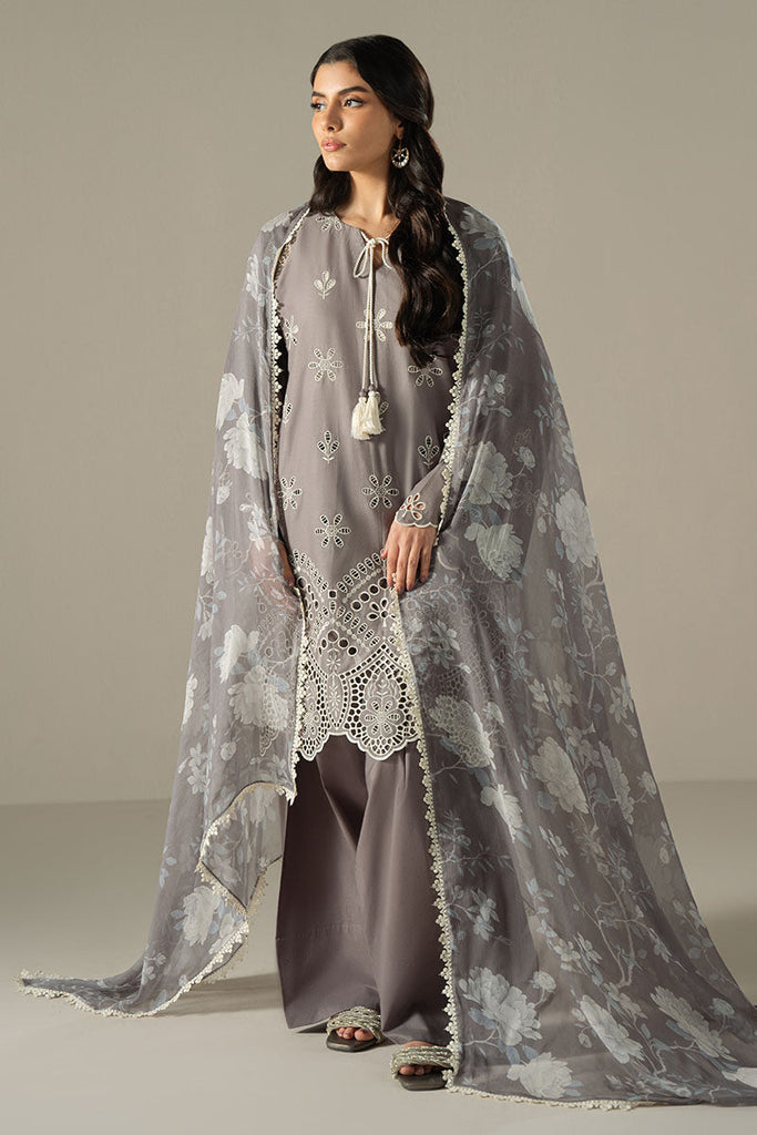 Cross Stitch Chikankari Lawn – Whisper Ash