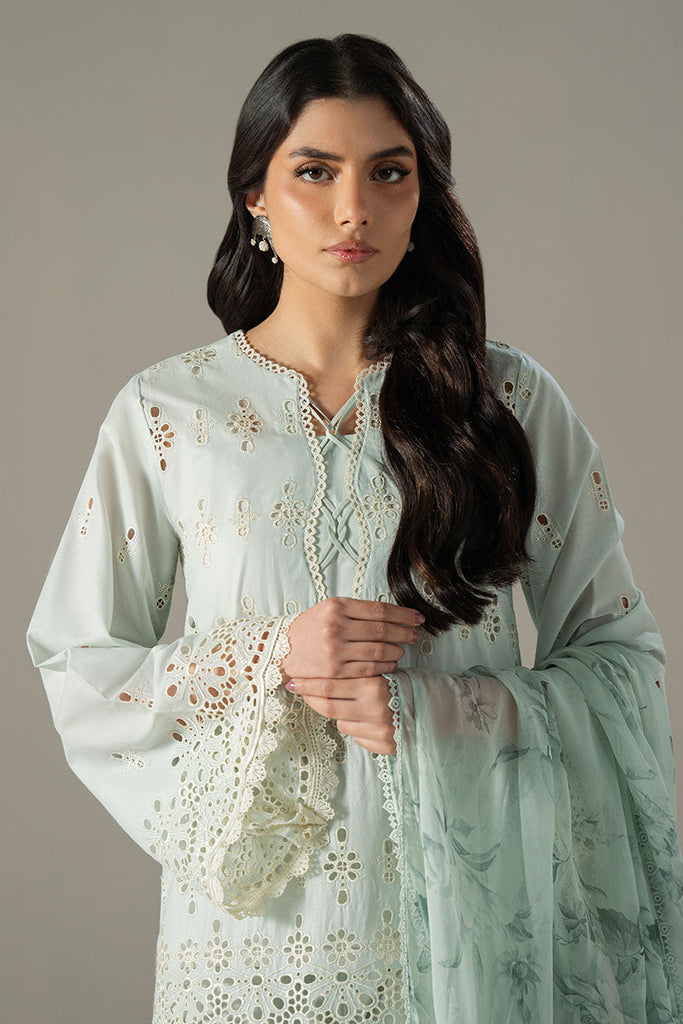 Cross Stitch Chikankari Lawn – Blue Aura