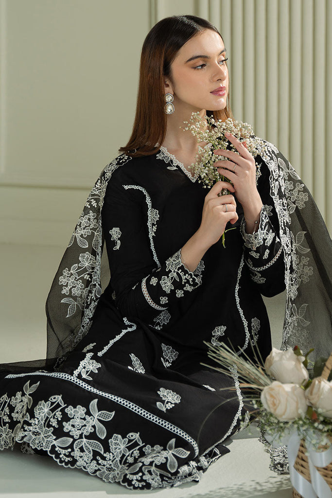 Cross Stitch Mahiri – Raven Mesh - 3pc Embroidered Lawn Suit