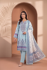 Sadabahar Printed Viscose D-02 Blue - model front