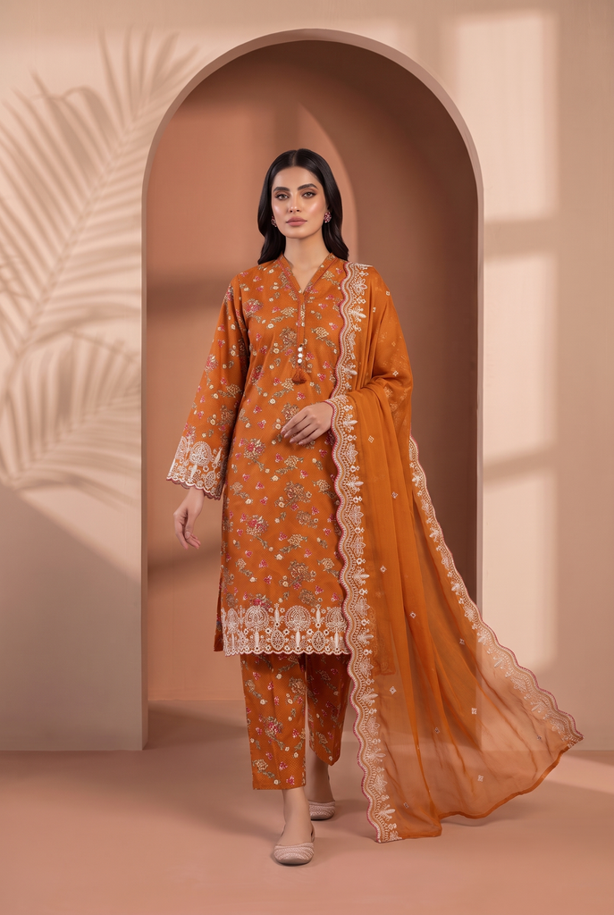 Sadabahar Regal Festive RD-03 Orange - model front