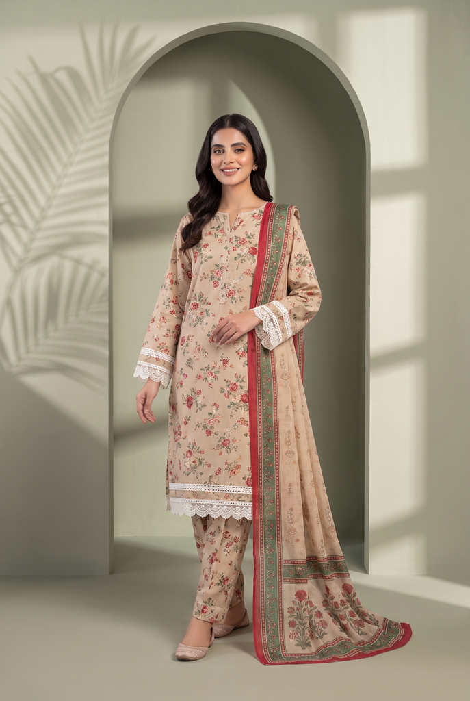 Sadabahar Stitched Lawn 985 Skin - model front