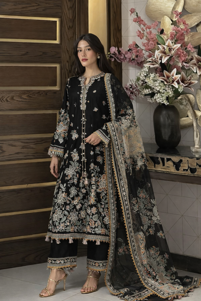 Hussain Rehar Luxury Lawn Eid Edit – Sable