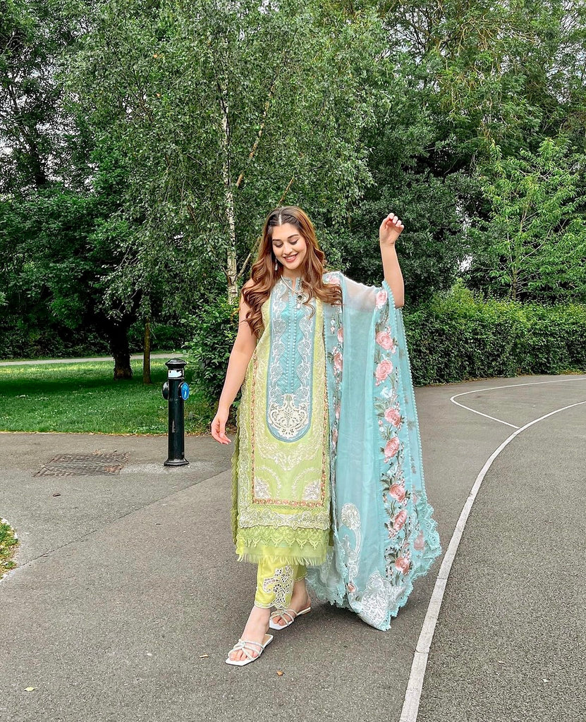 Crimson X Saira Shakira Luxury Lawn Collection – Mountain Love - D6 A