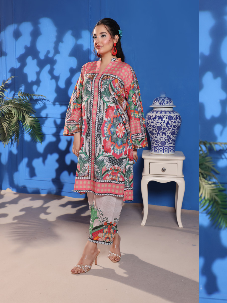 Isha & Aysha Khan 2Pc Lawn Prints – D-08