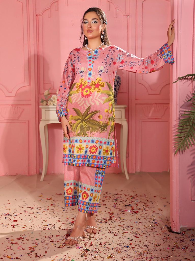 Isha & Aysha Khan 2Pc Lawn Prints – D-11