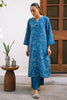Cross Stitch Daily Wear – BLUE MELODY-2 PIECE PRINTED LINEN SUIT