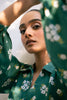 Cross Stitch Daily Wear – GREEN VOYAGE-2 PIECE PRINTED LINEN SUIT