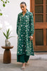 Cross Stitch Daily Wear – GREEN VOYAGE-2 PIECE PRINTED LINEN SUIT