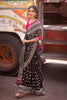 Gul Ahmed – 2 Piece Gold and Lacquer Printed Chiffon Saree with Raw Silk Blouse PRS-42002