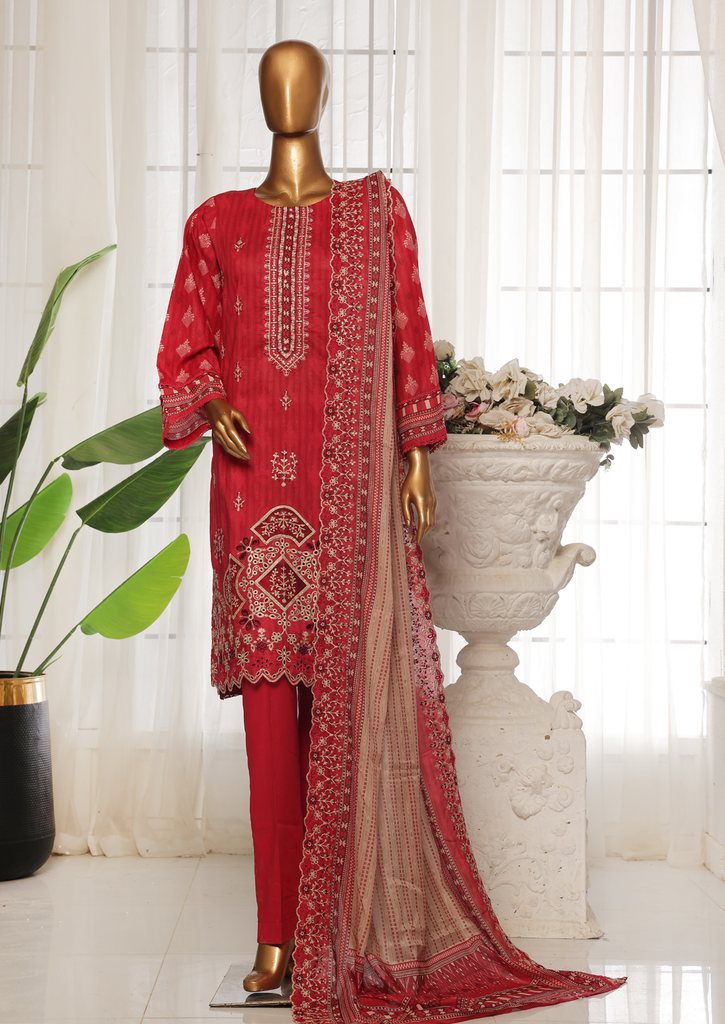 Riwayat RTW/Stitched Embroidered Lawn 3PC Suit – D-6
