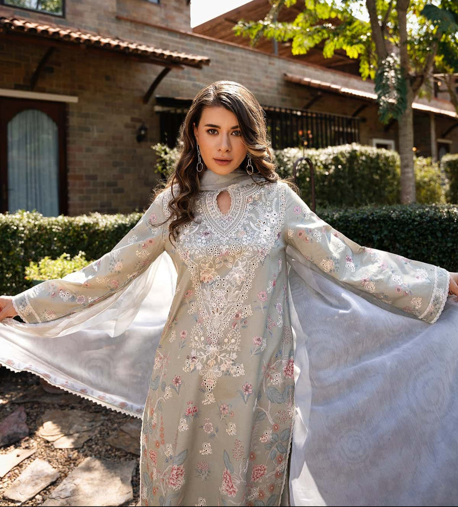 Afrozeh Damask The Holiday Edit Lawn – Maelis A