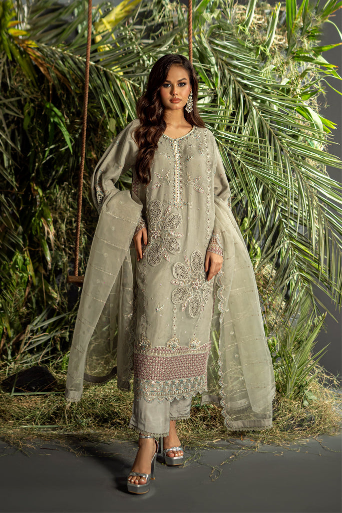 Guzel Gulheri 3PC Pret/Stitched Eid Organza Suit – Qalamkar