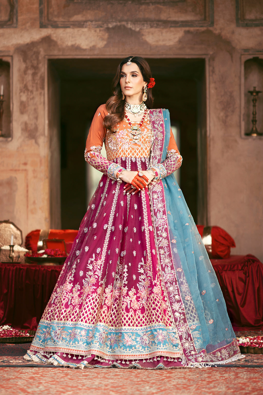 AJR Regalia: Maroon Pakistani Bridal Dress | Luxury Silk Wedding Formal YourLibaas AJR Regalia: Maroon Pakistani Bridal Dress | Luxury Silk Wedding Formal YourLibaas