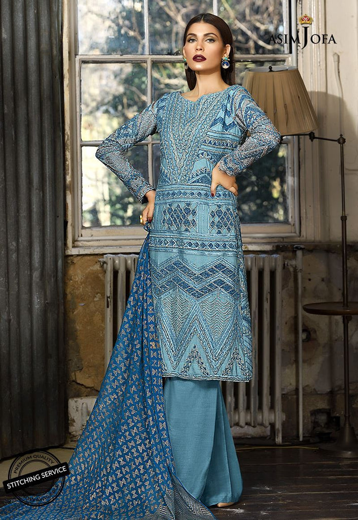 Asim Jofa Signature Embroidered Collection 2018 – AJ-1A