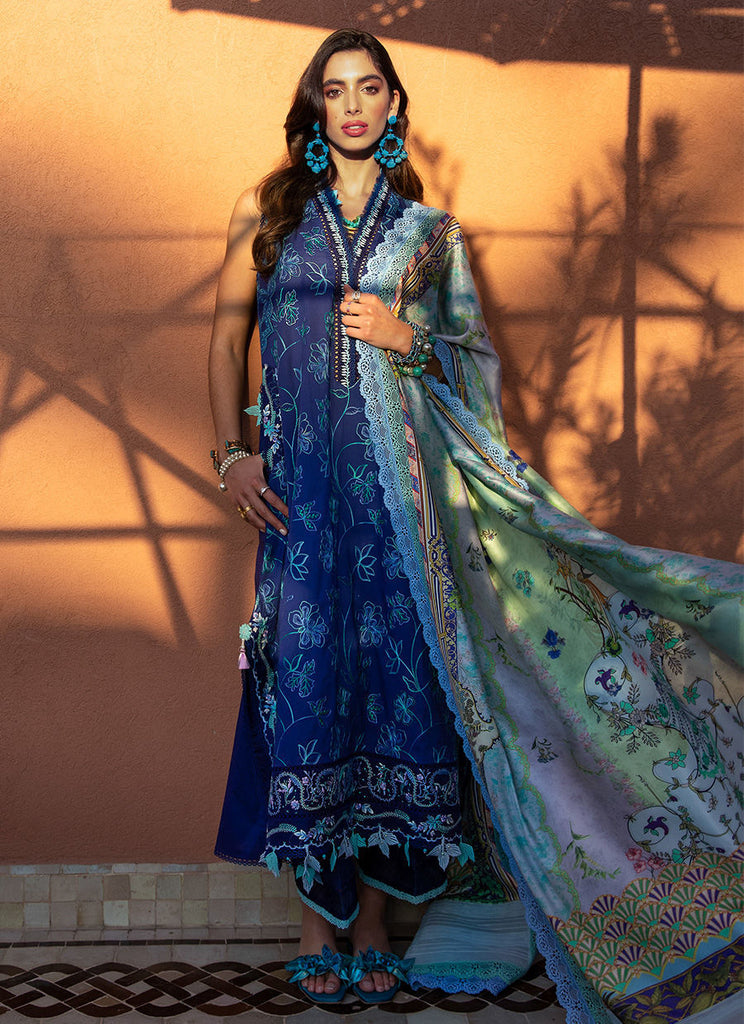 Farah Talib Aziz Luxury Lawn Collection 2023 – Jardin Blue