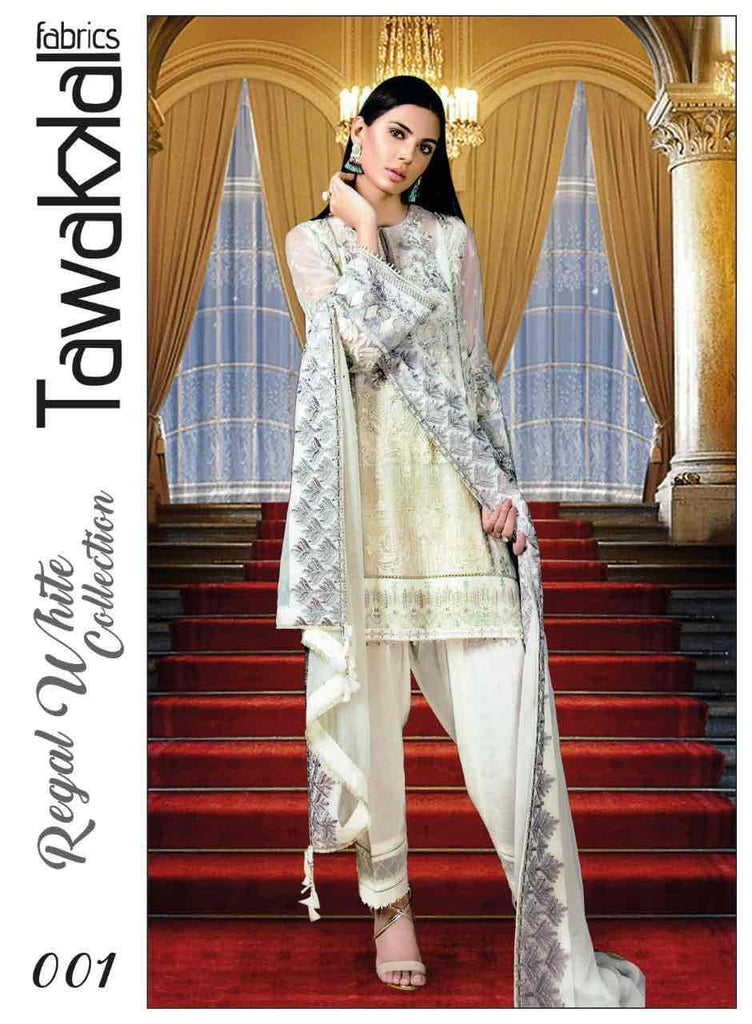 Tawakkal Fabrics Regal White Collection – Design 01