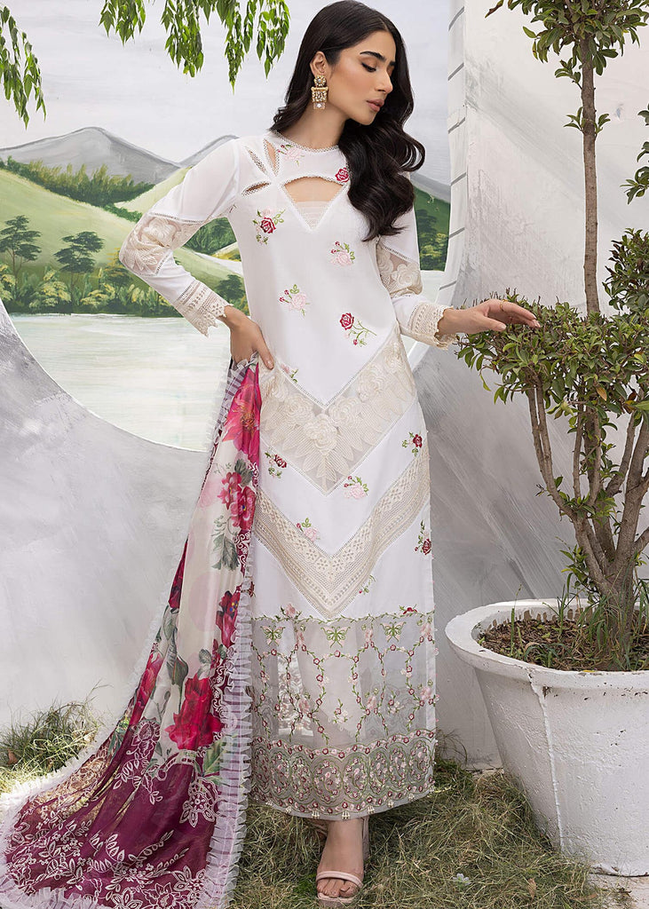 Asifa & Nabeel Aleyna Lawn Collection Vol-2 – WHITE LILY (ALV-02)