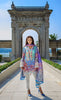 Farah Talib Aziz - A Mediterranean Dream -  Stained Glass Parfait Aqua - 1A - YourLibaas
 - 1