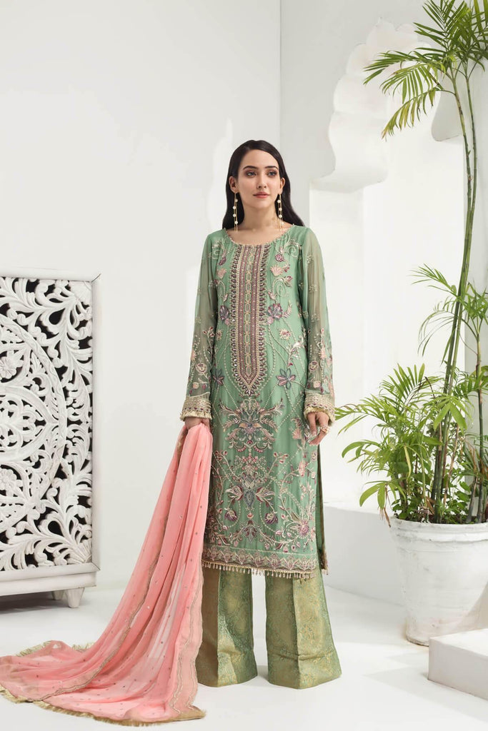 Alizeh Embroidered Chiffon Collection – Daisy Lavender