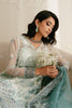 Cross Stitch Luxe Atelier Luxury Formals – Aquamarine Azure - 4PC Organza Embroidered Suit