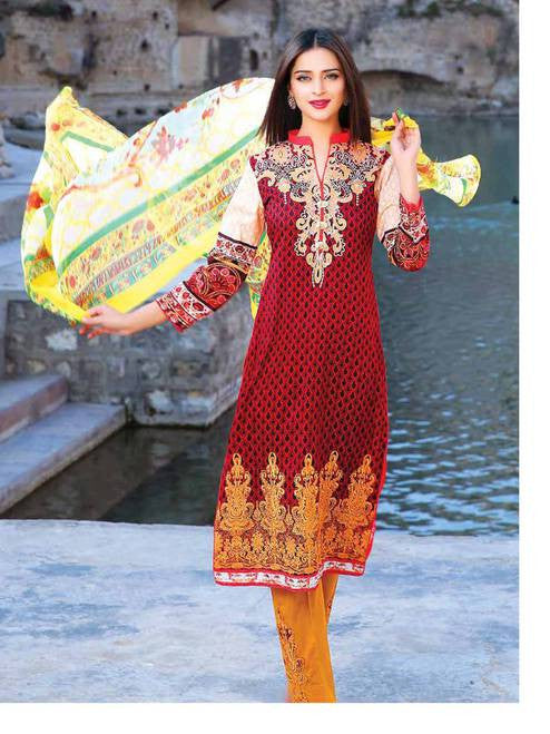 Zanisha Embroidered Lawn Collection 2016 –  02A - YourLibaas
 - 1