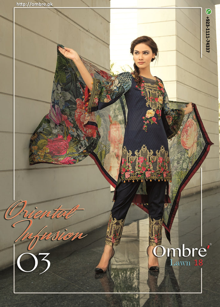 Ombre Lawn Collection 2018 – Oriental Infusion