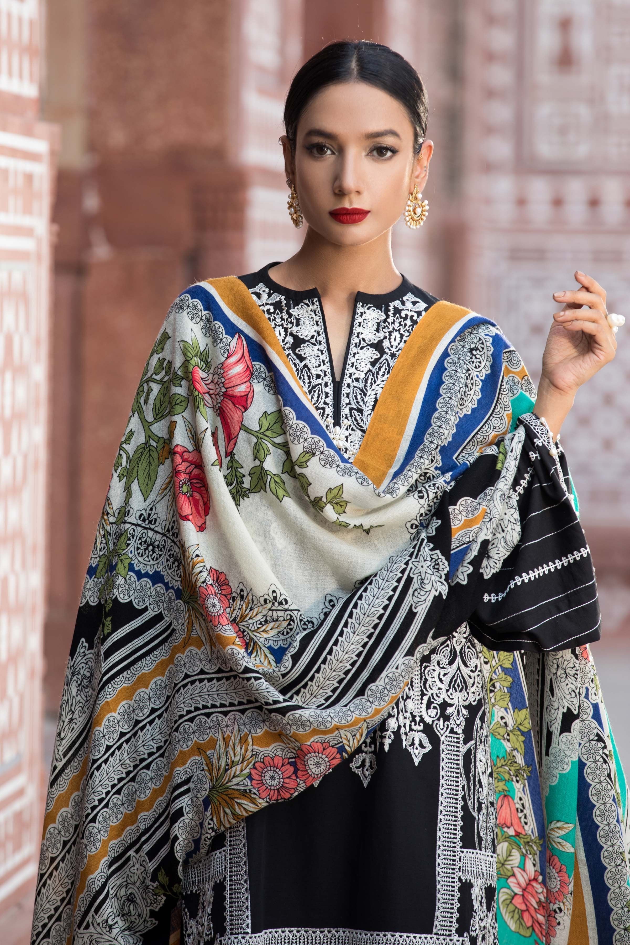 Sapphire Winter Classic Collection 2019 Canyon Cloud Shawl YourLibaas