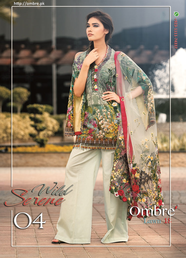 Ombre Lawn Collection 2018 – Serene Wilderness