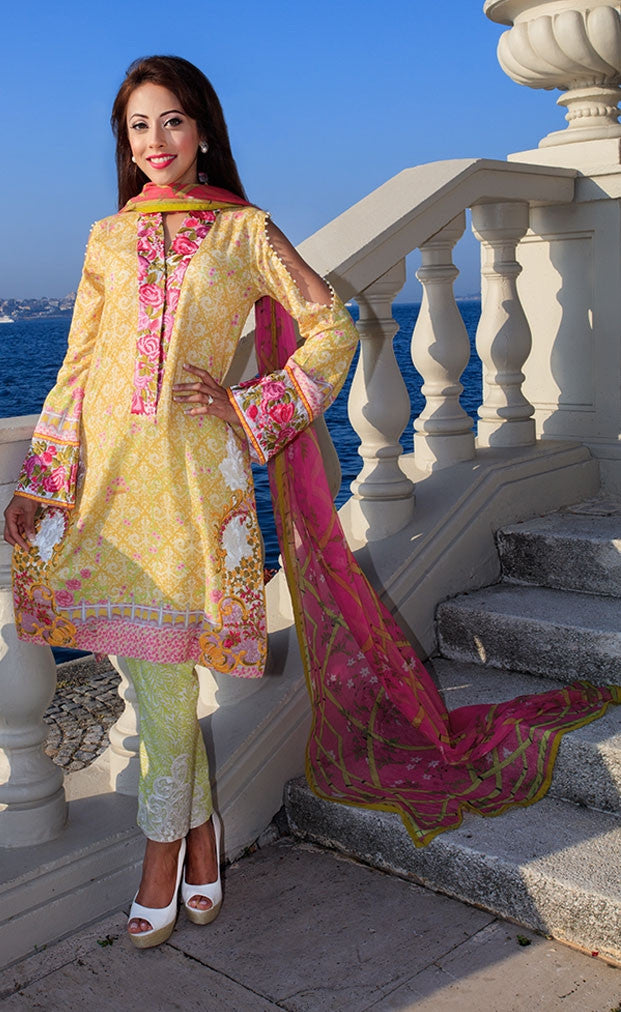 Farah Talib Aziz - A Mediterranean Dream - Harvest Blossom - Amber - 4B - YourLibaas
 - 1