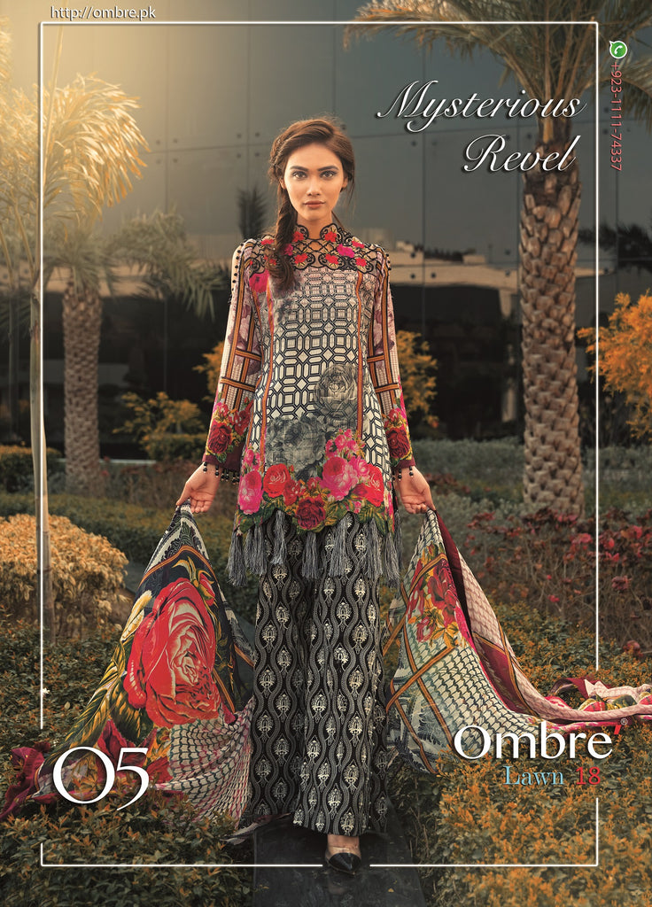 Ombre Lawn Collection 2018 – Mysterious Revel