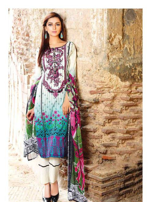 Zanisha Embroidered Lawn Collection 2016 –  05A - YourLibaas
 - 1