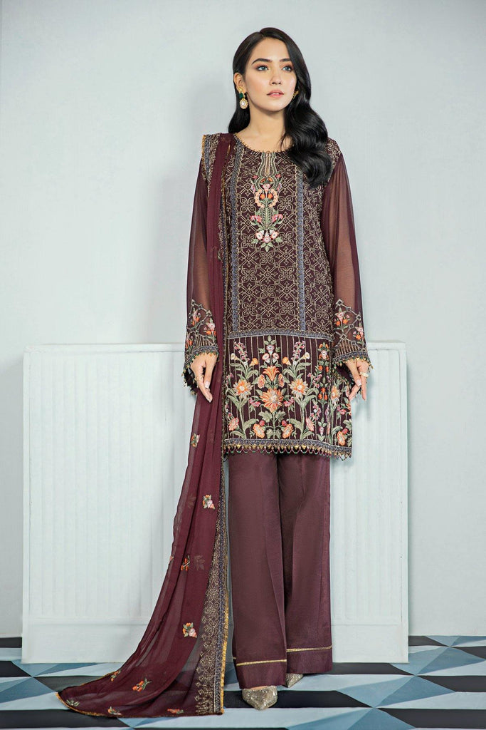 Alizeh Embroidered Chiffon Collection Vol-3 – Jamun