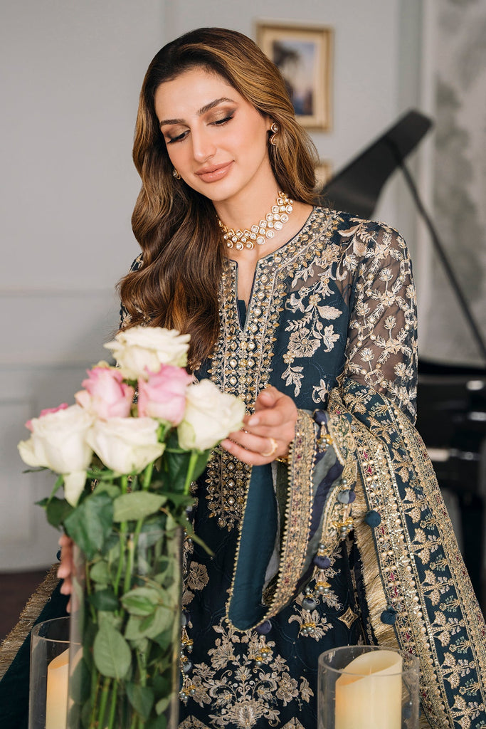 Chantelle by Baroque Unstitched Chiffon Embroidered Suits 3 Piece BQ25FC CH12-08 - Festive Collection