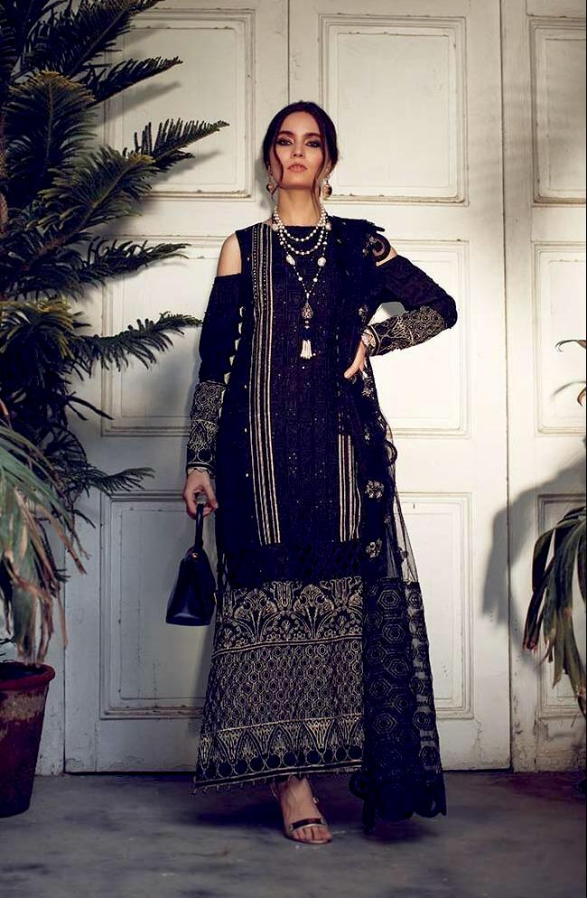 Rouche Chikankari Edition – Noir