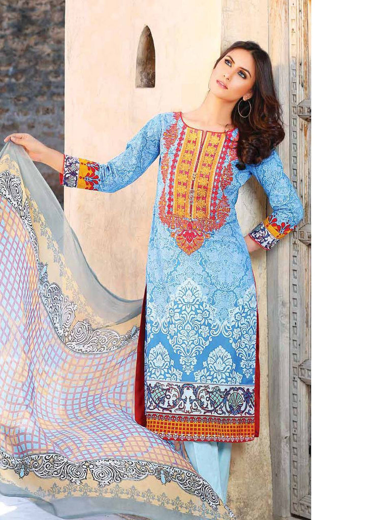 Zanisha Embroidered Lawn Collection 2016 –  07A - YourLibaas
 - 1