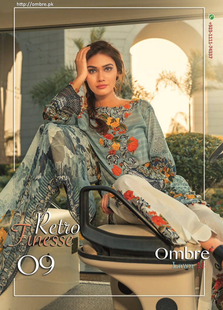 Ombre Lawn Collection 2018 – Retro Finesse