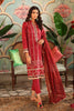 Gul Ahmed Festive Collection – Embroidered Lawn Suit with Gold Printed Cotton Net Dupatta FE-12243