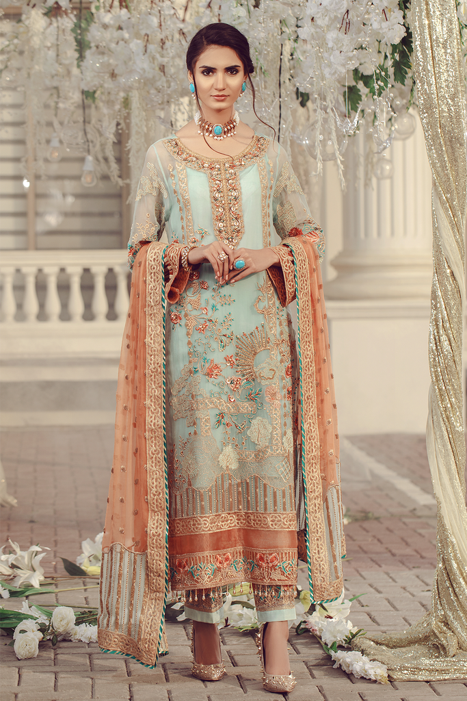 Serene Premium Beaux Rêves Embroidered Chiffon Collection 2020 – S-1009 Fleur Passion