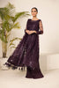 Alizeh Lamhay Festive Formal Collection – Embroidered Net Plum - V15D08 - Maya