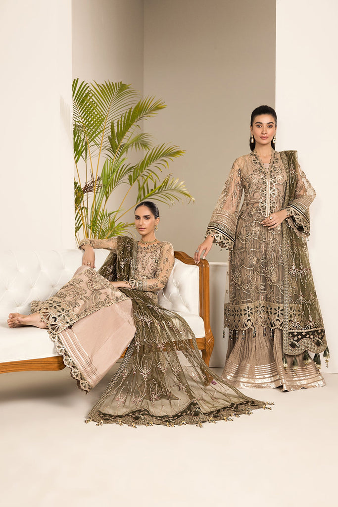 Alizeh Lamhay Festive Formal Collection – Embroidered Net Skin - V15D02 - Emhal