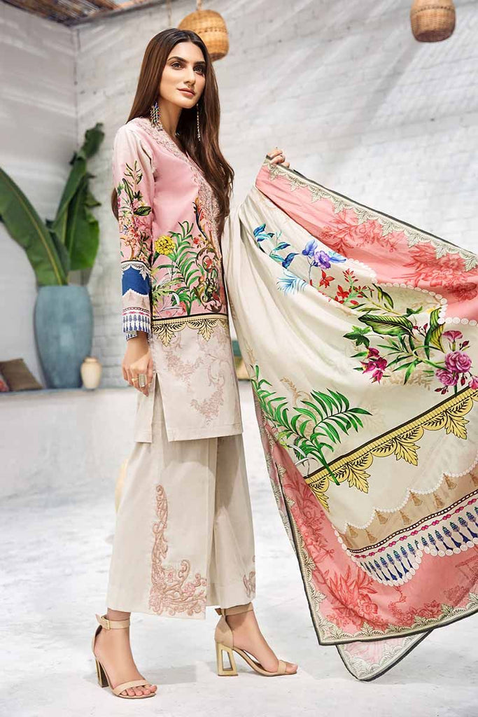 Gul Ahmed Cambric Collection 2019 – 3 PC Digital Embroidered Cambric – CBE-106