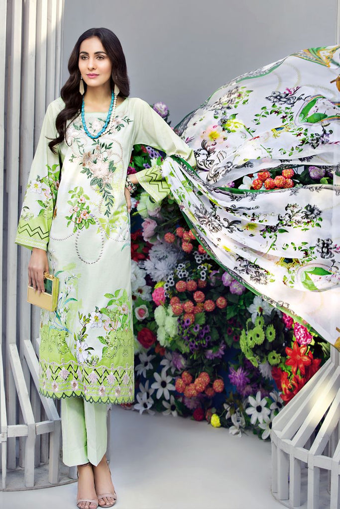 Gul Ahmed Summer 2020 – Premium Collection – 3 PC Embroidered Lawn Suit with Chiffon Dupatta BM-112