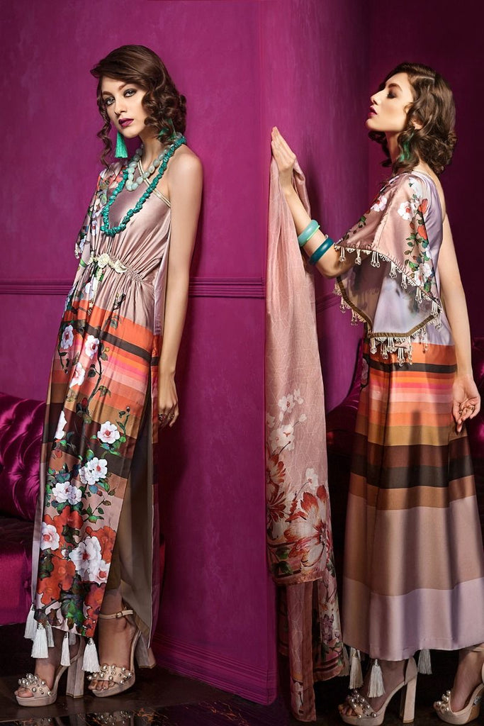 Gul Ahmed Lamis Digital Silk 2018 – Brown 3 Pc Digital Silk DGS-61