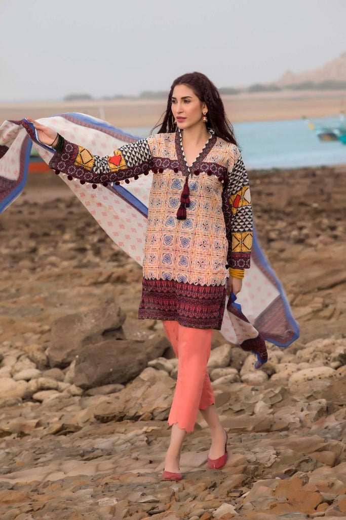 Gul Ahmed Gypsy Collection 2018 – Peach 2 Pc Printed GT-10