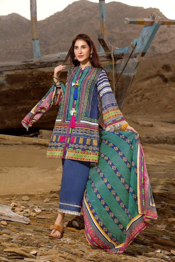 Gul Ahmed Gypsy Collection 2018 – Navy 3 Pc Printed GL-09