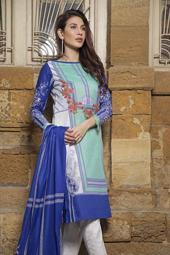 Gul Ahmed Malmal Collection Vol-2 2019 – Sea Green CL-496 B