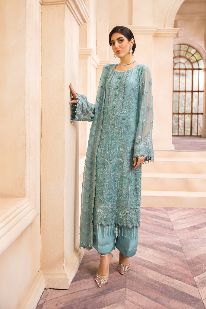 Farasha Embroidered Luxury Chiffon Collection 2022 – SEA SWIRL
